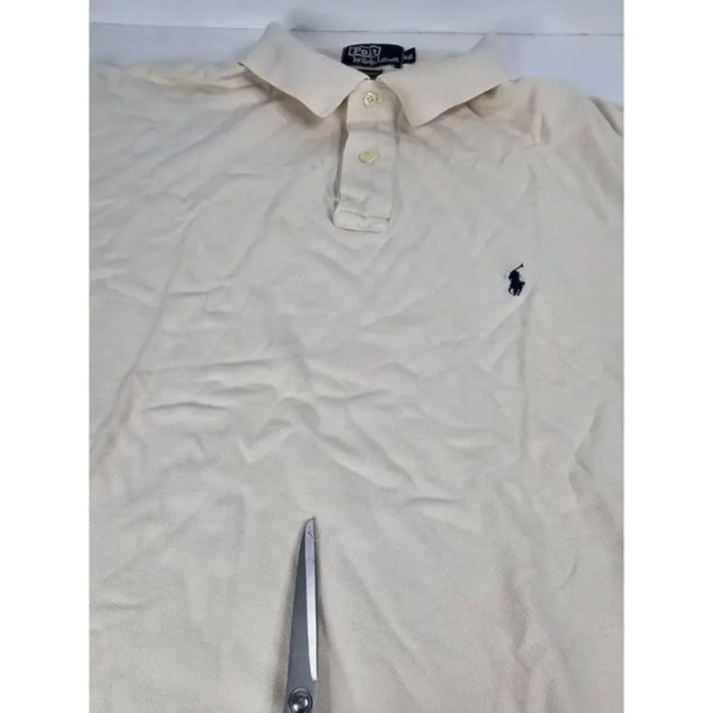 Vintage Polo Ralph Lauren Shirt Mens 2XL XXL White 100% Cotton Golf 80s 90s‎ Y2K
